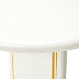 Sassani Pearl White End Table - Ornate Home