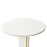 Sassani Pearl White End Table - Ornate Home