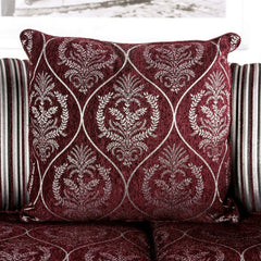 Sassari Burgundy Loveseat - Ornate Home