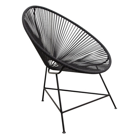 Sativa Black Accent Chair (Set of 2) - Ornate Home