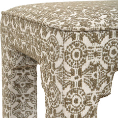 Satoria Green/White Upholstered Small Bench - Ornate Home