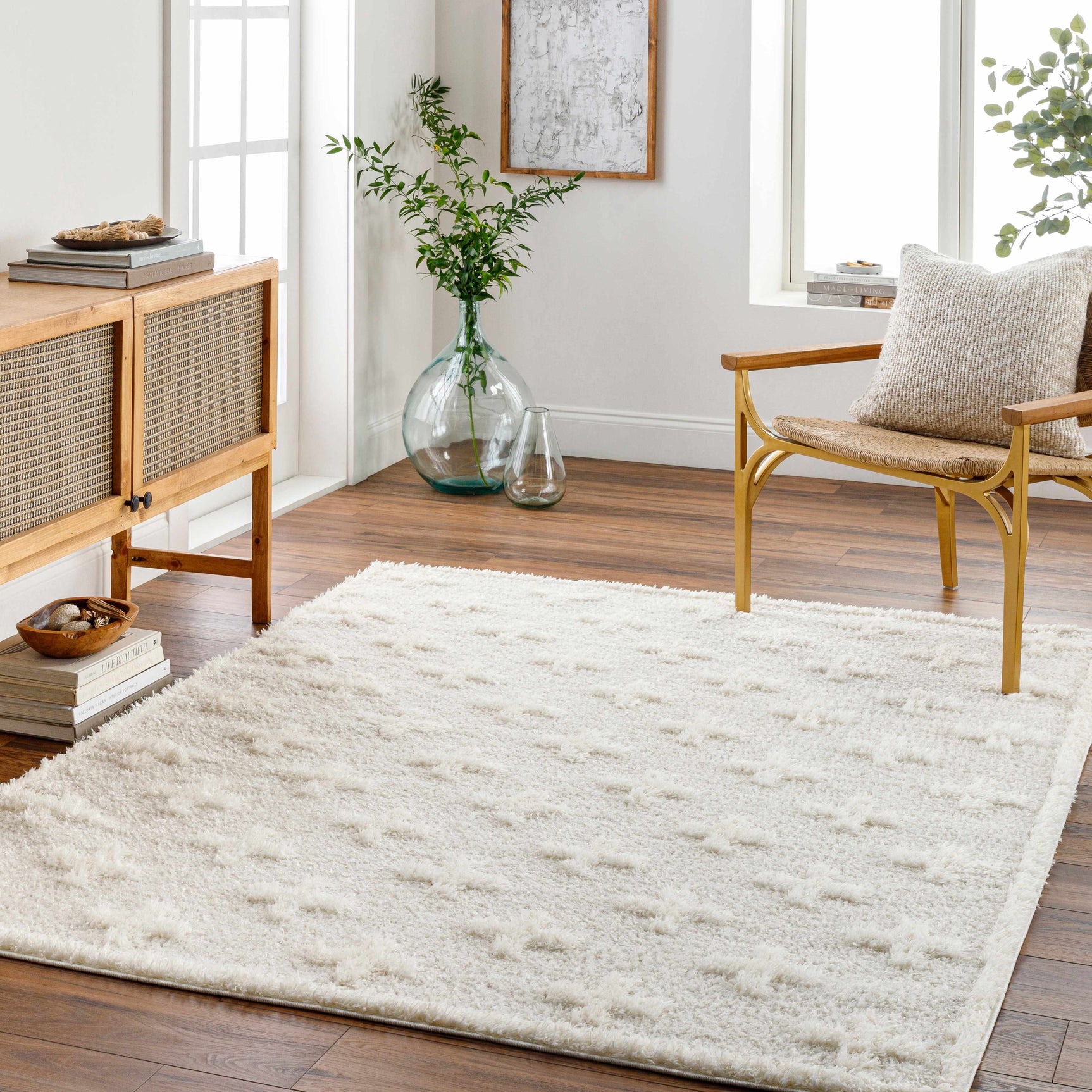 Satu Cream Area Rug - Ornate Home