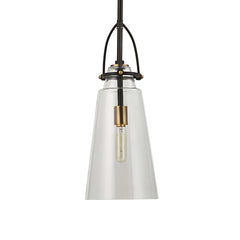 Saugus Black/Brass Industrial 1 Light Pendant - Ornate Home