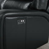 Saul Black Power Motion Sectional Sofa - Ornate Home