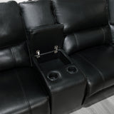 Saul Black Power Motion Sectional Sofa - Ornate Home