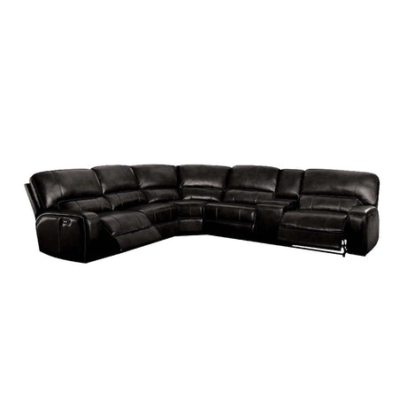 Saul Black Power Motion Sectional Sofa - Ornate Home
