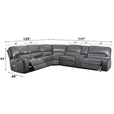 Saul Gray Power Motion Sectional Sofa - Ornate Home