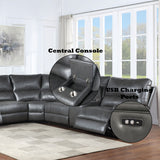Saul Gray Power Motion Sectional Sofa - Ornate Home