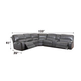 Saul Gray Power Motion Sectional Sofa - Ornate Home