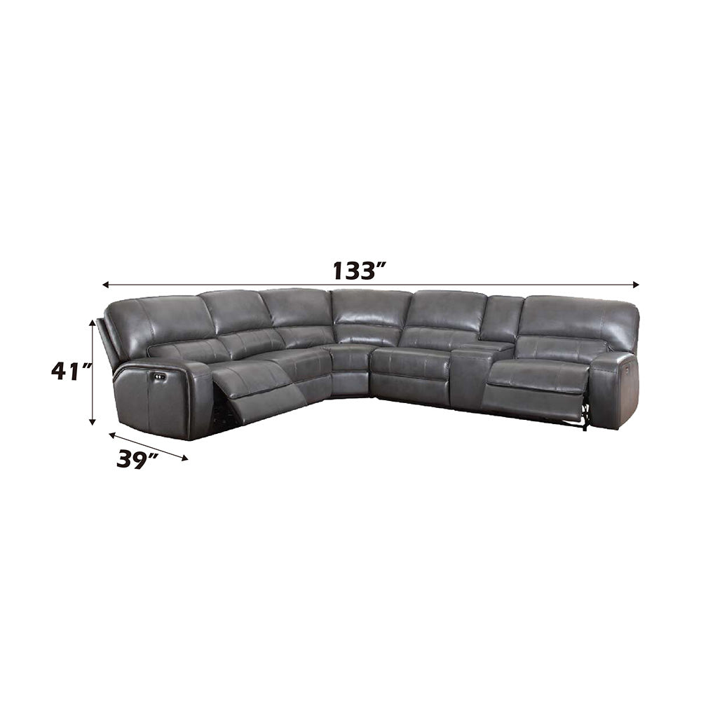 Saul Gray Power Motion Sectional Sofa - Ornate Home