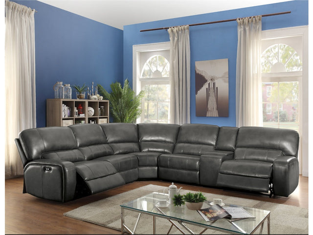 Saul Gray Power Motion Sectional Sofa - Ornate Home