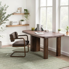 Saunders Crimson Husk Desk - Ornate Home