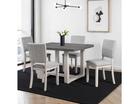 Sauro Gray 5 Pc. Dining Table Set - Ornate Home