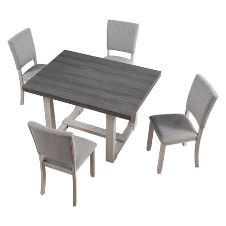 Sauro Gray 5 Pc. Dining Table Set - Ornate Home