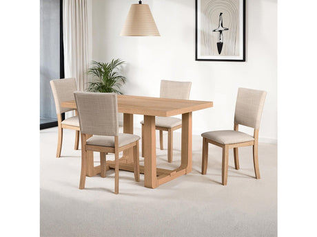 Sauro Natural 5 Pc. Dining Table Set - Ornate Home