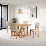 Sauro Natural 5 Pc. Dining Table Set - Ornate Home