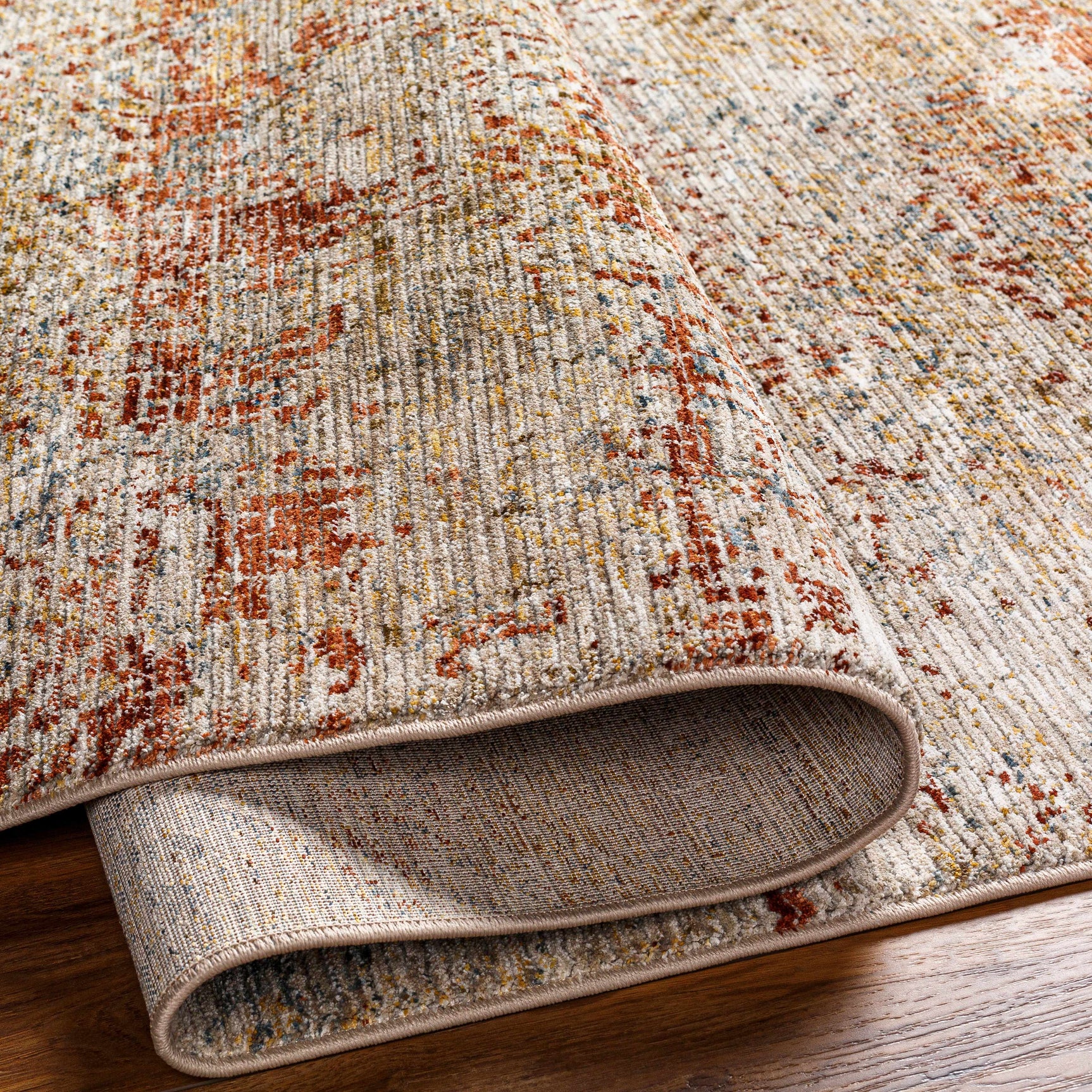 Sava Rust Rich Textured Traditional Rug - Ornate Home