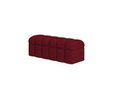 Savage Upholstered Storage Bench in Ruby Chenille - Ornate Home