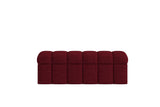 Savage Upholstered Storage Bench in Ruby Chenille - Ornate Home