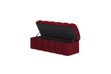 Savage Upholstered Storage Bench in Ruby Chenille - Ornate Home