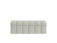 Savage Upholstered Storage Bench in Sandy Chenille - Ornate Home