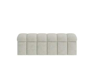 Savage Upholstered Storage Bench in Sandy Chenille - Ornate Home