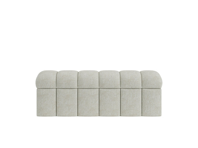 Savage Upholstered Storage Bench in Sandy Chenille - Ornate Home