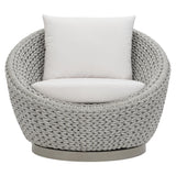 Savaii Marled Clay/White/Cream Outdoor Swivel Chair - Ornate Home
