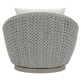 Savaii Marled Clay/White/Cream Outdoor Swivel Chair - Ornate Home