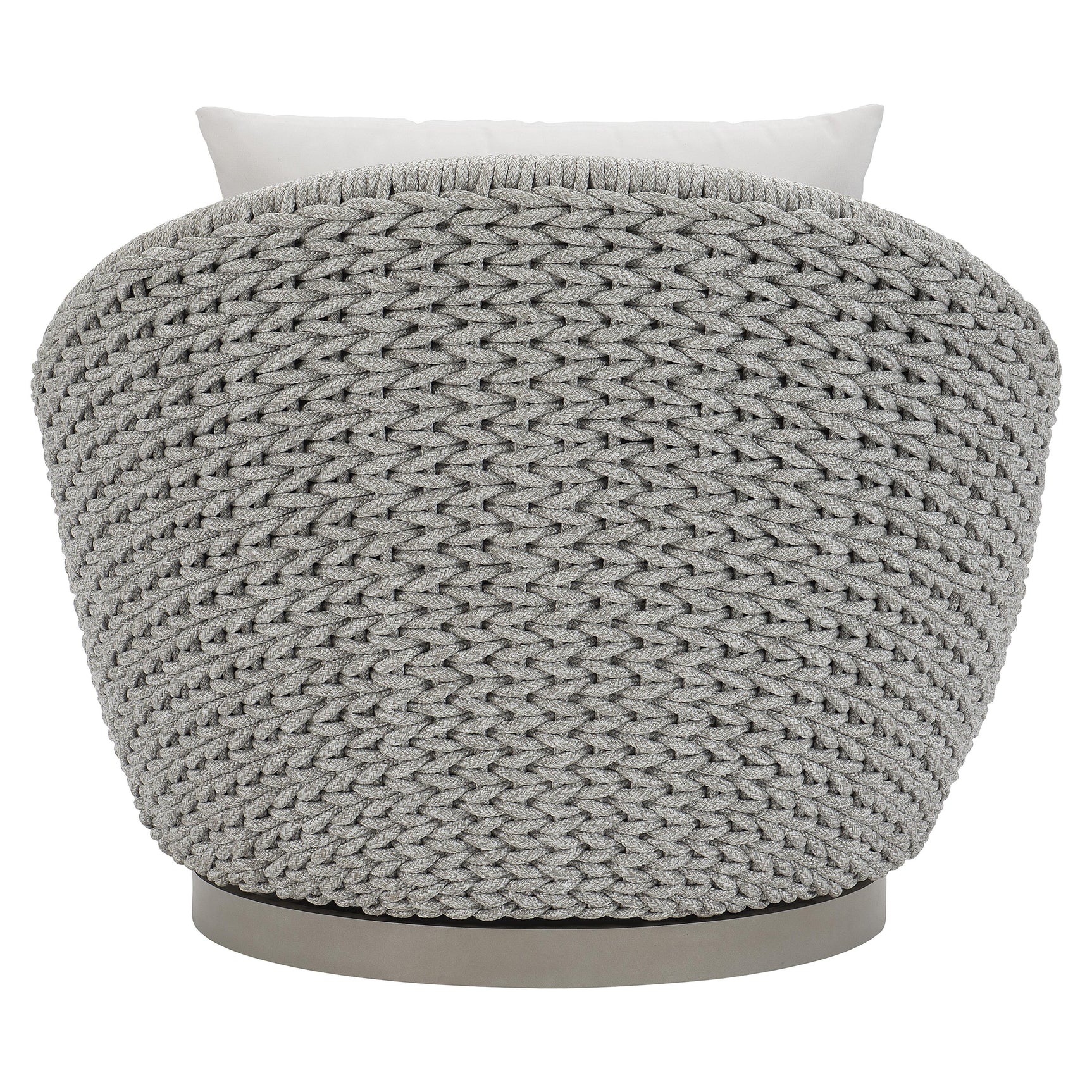 Savaii Marled Clay/White/Cream Outdoor Swivel Chair - Ornate Home