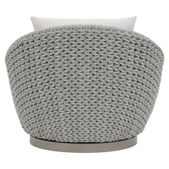 Savaii Marled Clay/White/Cream Outdoor Swivel Chair - Ornate Home