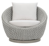 Savaii Marled Clay/White/Cream Outdoor Swivel Chair - Ornate Home