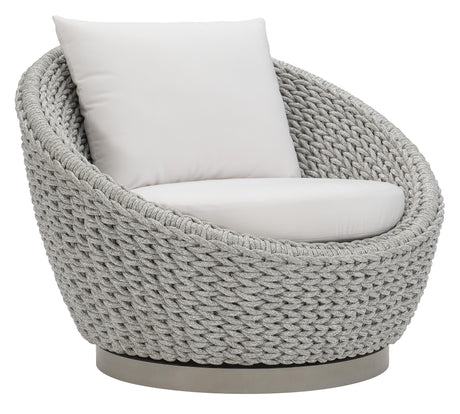 Savaii Marled Clay/White/Cream Outdoor Swivel Chair - Ornate Home