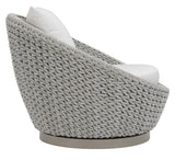 Savaii Marled Clay/White/Cream Outdoor Swivel Chair - Ornate Home