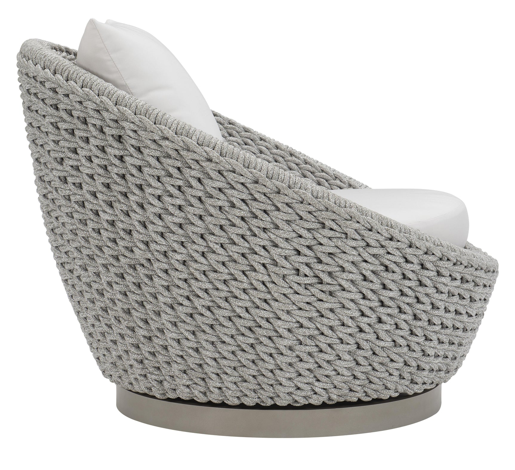 Savaii Marled Clay/White/Cream Outdoor Swivel Chair - Ornate Home