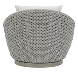 Savaii Marled Clay/White/Cream Outdoor Swivel Chair - Ornate Home