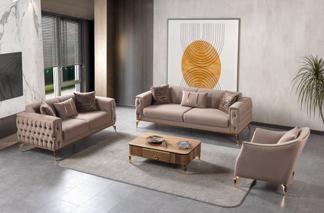 Savana Latte Living Room Set - Ornate Home