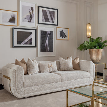 Savannah Breeze Gold/Cashmere Mansion Sofa - Ornate Home