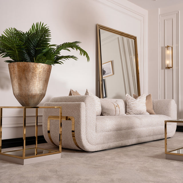 Savannah Breeze Gold/Cashmere Standard Sofa - Ornate Home