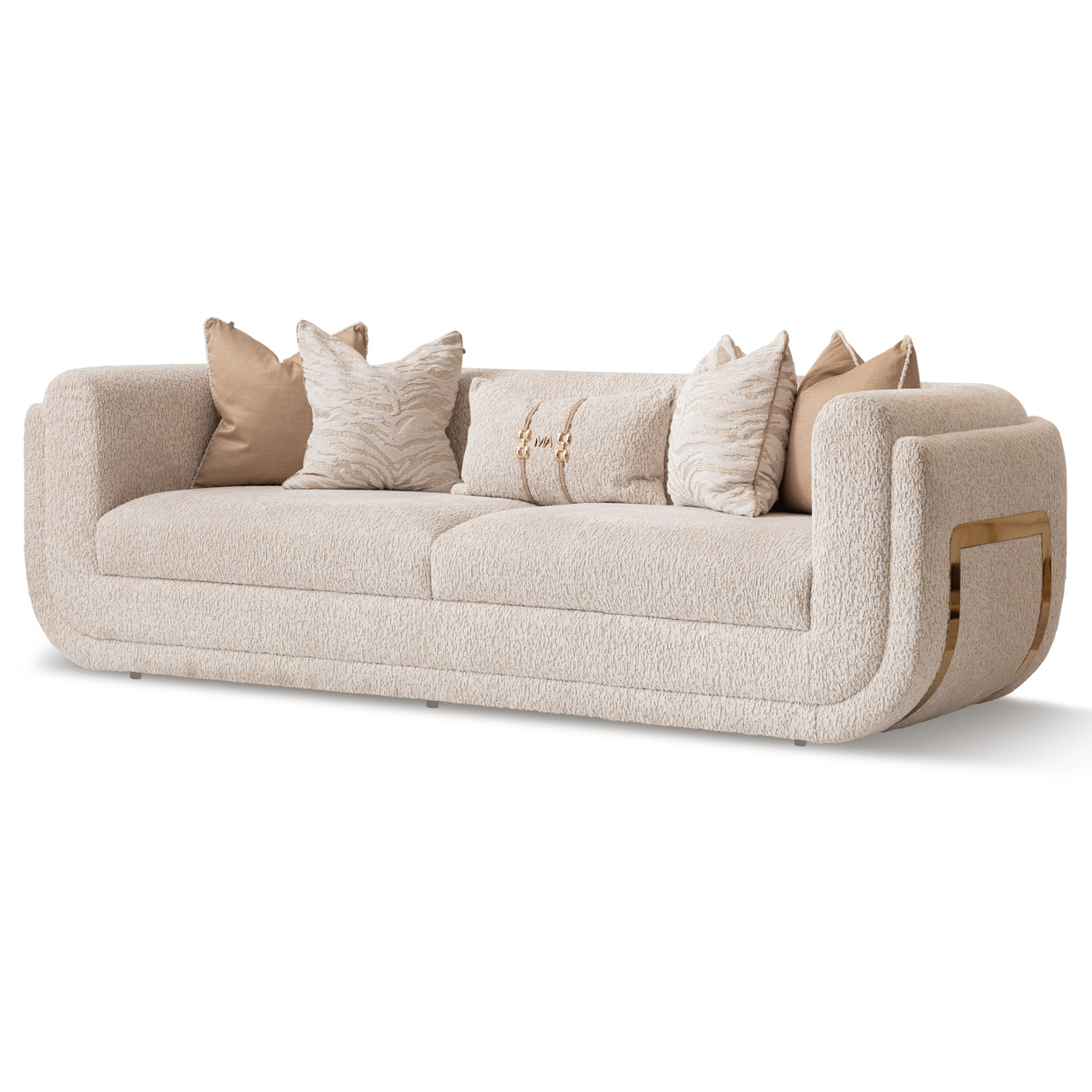 Savannah Breeze Gold/Cashmere Standard Sofa - Ornate Home