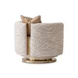 Savannah Breeze Gold/Cashmere Swivel Chair - Ornate Home