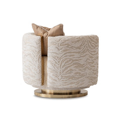 Savannah Breeze Gold/Cashmere Swivel Chair - Ornate Home