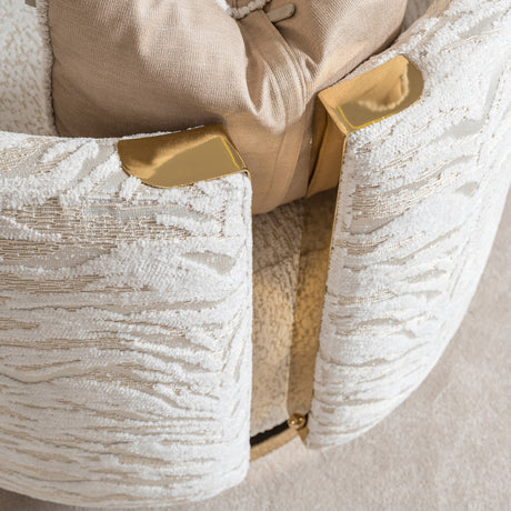 Savannah Breeze Gold/Cashmere Swivel Chair - Ornate Home