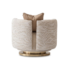 Savannah Breeze Gold/Cashmere Swivel Chair - Ornate Home