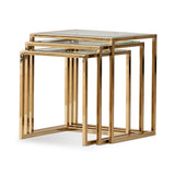 Savannah Breeze Gold Set of 3 Nesting Tables - Ornate Home