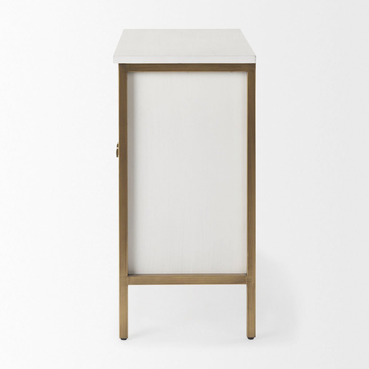 Savannah White/Gold Fir Veneer 2-Door Accent Cabinet - Ornate Home