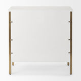 Savannah White/Gold Fir Veneer 2-Door Accent Cabinet - Ornate Home