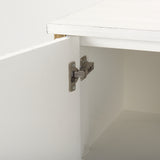 Savannah White/Gold Fir Veneer 2-Door Accent Cabinet - Ornate Home