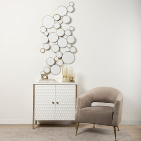 Savannah White/Gold Fir Veneer 2-Door Accent Cabinet - Ornate Home