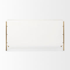 Savannah White/Gold Fir Veneer 6-Drawer Sideboard - Ornate Home